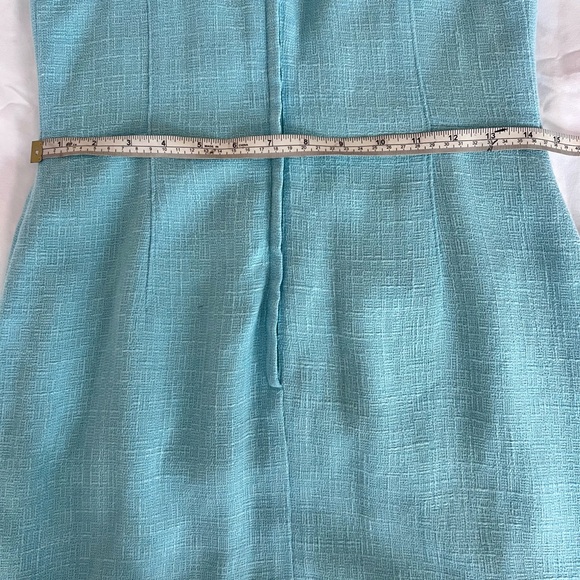 Lilly Pulitzer Light Blue Textured Strapless  Dress - Size 8 mini - Picture 9 of 11